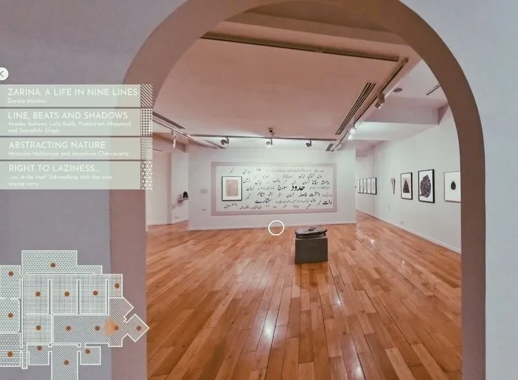Artworks and gallery spaces in the virtual Kiran Nadar Museum of Art